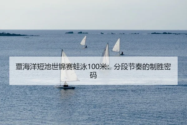 覃海洋短池世锦赛蛙泳100米：分段节奏的制胜密码